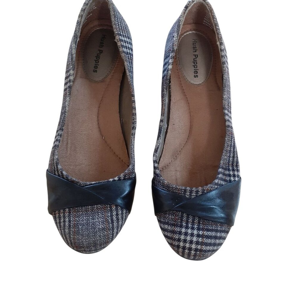 Hush Puppies Achelle Ballerina Flat Shoes Womens Size 7M Multi Plaid Slip On - Picture 4 of 4